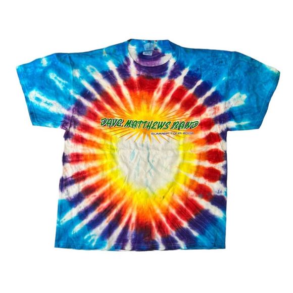 CeCe Other - Vintage Dead stock Dave Matthews Band Summer Tour 2003 Tie Dye Band Tee Size XL